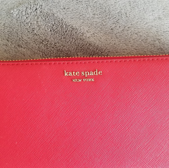 NWT Kate Spade Large Continental Zip Wallet Red - Picture 3 of 7